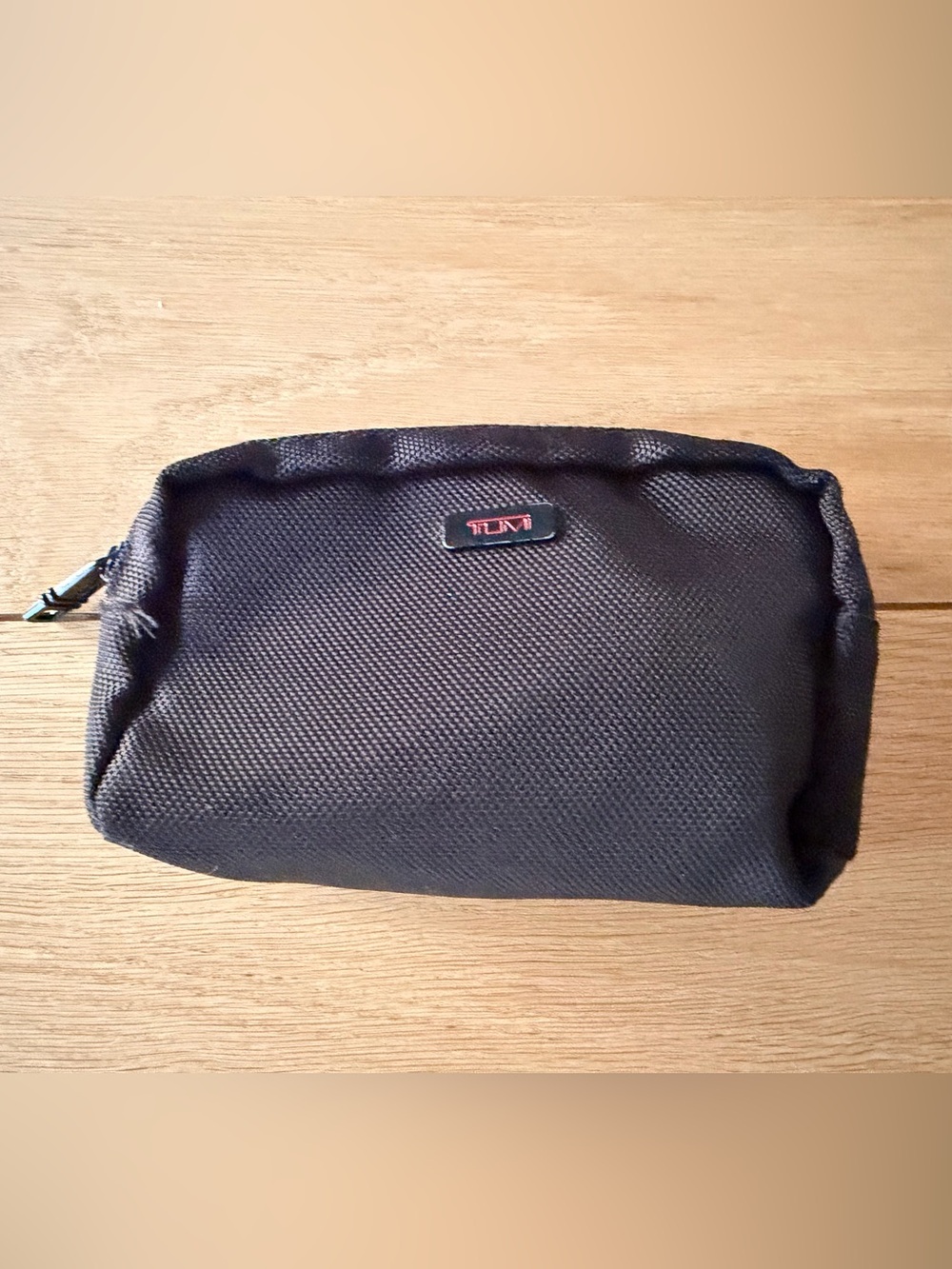Tumi Small Black Zip Case Bag Pouch - great for tech, travel, organization etc